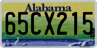 AL license plate 65CX215