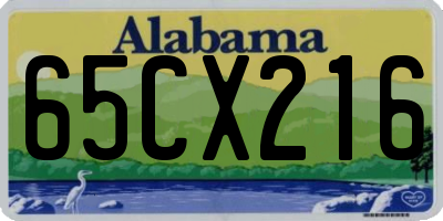 AL license plate 65CX216