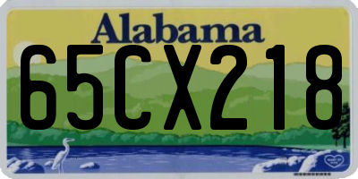 AL license plate 65CX218