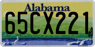 AL license plate 65CX221