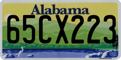 AL license plate 65CX223