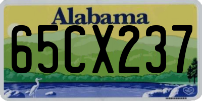 AL license plate 65CX237