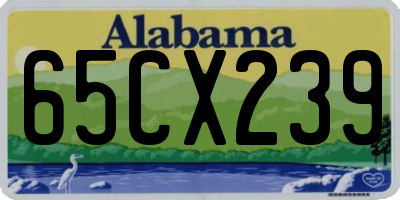 AL license plate 65CX239