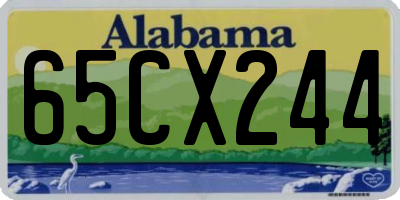 AL license plate 65CX244