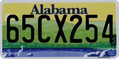 AL license plate 65CX254