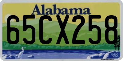 AL license plate 65CX258