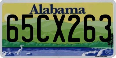 AL license plate 65CX263