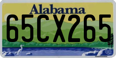 AL license plate 65CX265