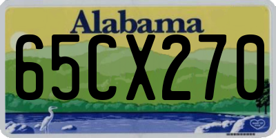 AL license plate 65CX270