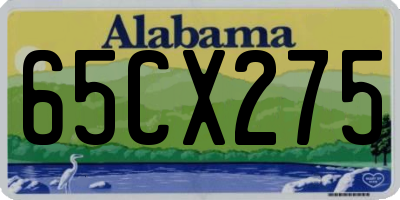 AL license plate 65CX275