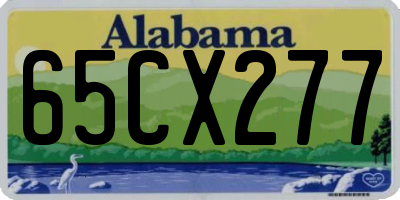 AL license plate 65CX277