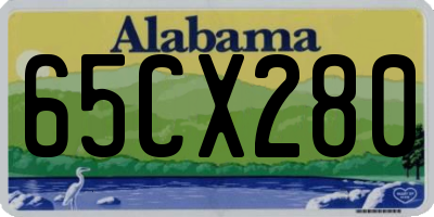 AL license plate 65CX280