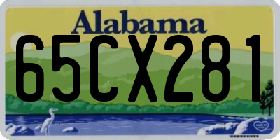 AL license plate 65CX281