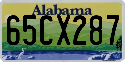 AL license plate 65CX287