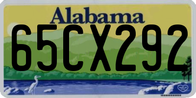 AL license plate 65CX292