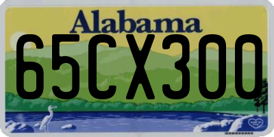 AL license plate 65CX300
