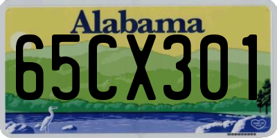 AL license plate 65CX301