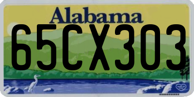 AL license plate 65CX303