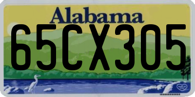 AL license plate 65CX305