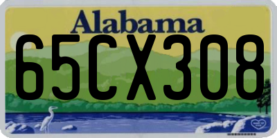 AL license plate 65CX308