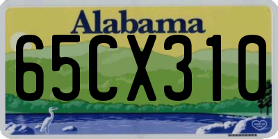 AL license plate 65CX310