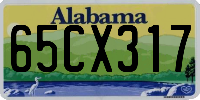 AL license plate 65CX317