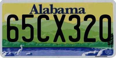 AL license plate 65CX320
