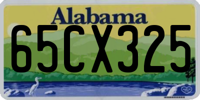 AL license plate 65CX325