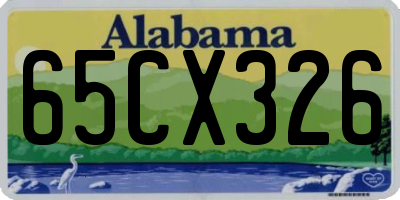 AL license plate 65CX326