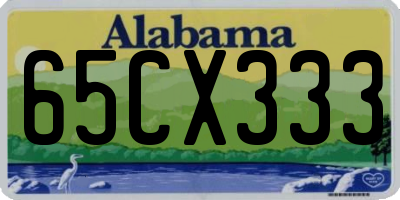 AL license plate 65CX333