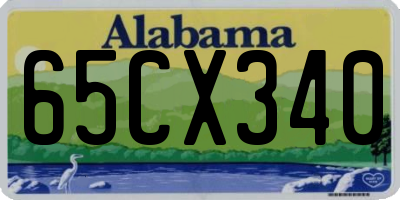 AL license plate 65CX340