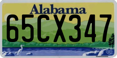 AL license plate 65CX347