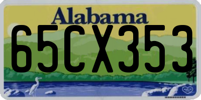 AL license plate 65CX353