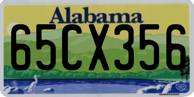 AL license plate 65CX356