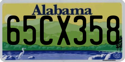 AL license plate 65CX358