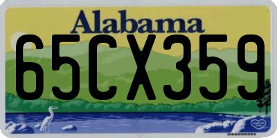 AL license plate 65CX359