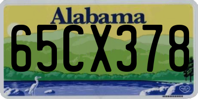 AL license plate 65CX378