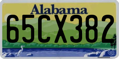 AL license plate 65CX382