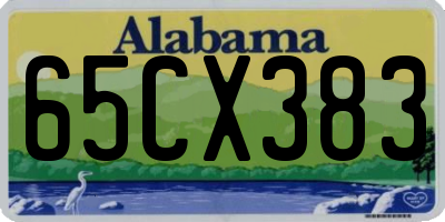 AL license plate 65CX383
