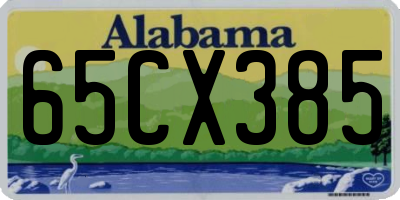 AL license plate 65CX385