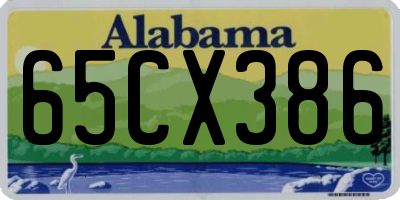 AL license plate 65CX386