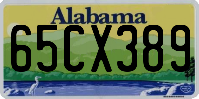 AL license plate 65CX389