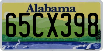 AL license plate 65CX398