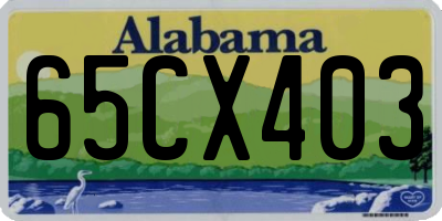AL license plate 65CX403