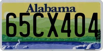 AL license plate 65CX404