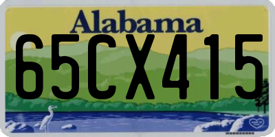 AL license plate 65CX415
