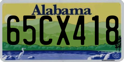 AL license plate 65CX418