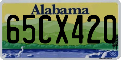 AL license plate 65CX420