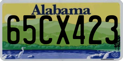 AL license plate 65CX423