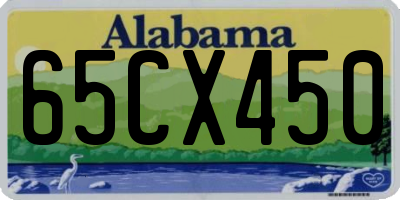 AL license plate 65CX450